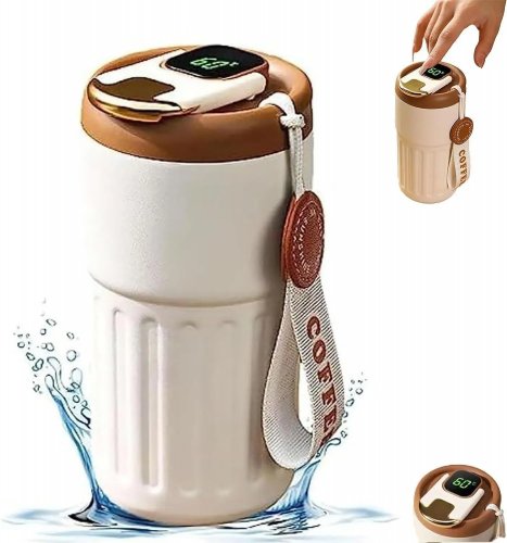 AFF 4211 Termohrnček LCD Coffee 450 ml, biela
