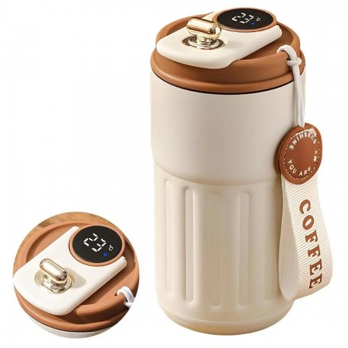 AFF 4211 Termohrnček LCD Coffee 450 ml, biela