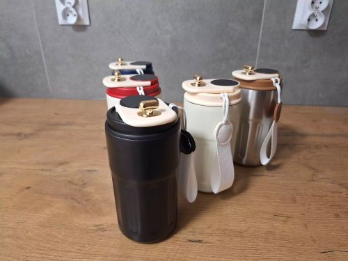 AFF 4211 Termohrnček LCD Coffee 450 ml, biela