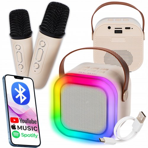 AFF 4270 Karaoke Bluetooth reproduktor 10 W, 2x bezdrátový mikrofon