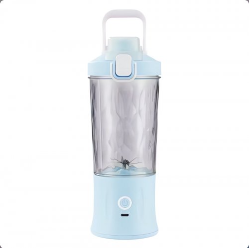 Verk 07296 Fľaša so Smoothie mixérom LED RGB, 600 ml svetlo modrá