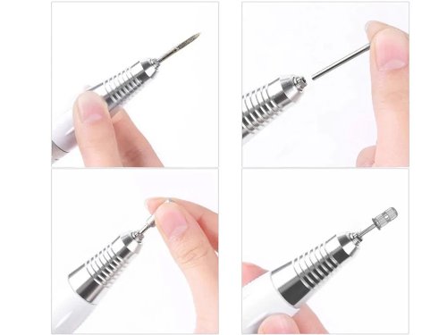 Verk 24496 Bruska na nehty s nástavci 35000 rpm, růžová