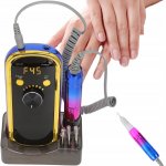 Verk 24498 Přenosná bruska na nehty s nástavci růžovo-zelená