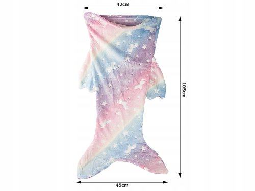 Verk 24549 Svietiaca deka morská panna 105 x 42 cm dúhová