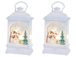 Verk 26289 Vánoční dekorační LED Lucerna 14 cm, 2 ks