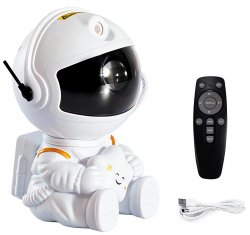 APT AK235B Astronaut projektor nočnej oblohy polárnej žiary a hviezd, diaľkové ovládanie, biely