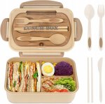 Verk 07270 Svačinový box s příborem 1000 ml, růžový