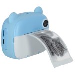 KIK KX3573 Detský inštantný fotoaparát s termotlačiarňou, 32 GB, medveď, modrá