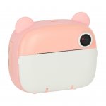 KIK KX3573_1 Dětský instatntní fotoaparát s termotiskárnou, 32 GB, medvěd, růžová