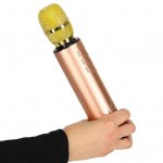KIK KX3382 Karaoke Bluetooth mikrofón, 2000mAh zlatý