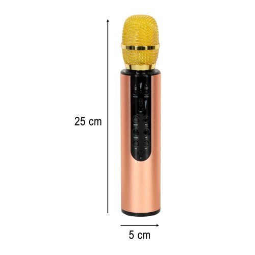 KIK KX3382 Karaoke Bluetooth mikrofón, 2000mAh zlatý