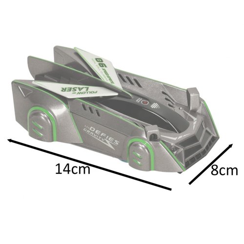 KIK KX3614 Laserom riadené auto jazdiace po stenách šedej