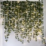 Gardlov 24538 Závesný brečtan drobnolistý s osvetlením, umelý, 50 LED, 25 m