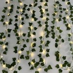 Gardlov 24538 Závesný brečtan drobnolistý s osvetlením, umelý, 50 LED, 25 m