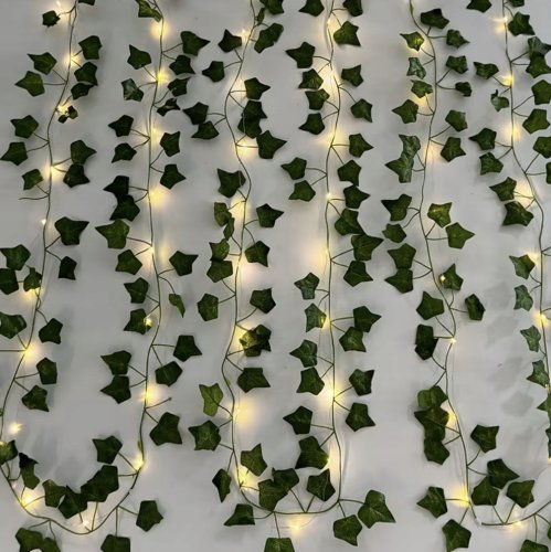 Gardlov 24538 Závěsný břečťan drobnolistý s osvětlením, umělý, 50 LED, 25 m