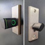 KIK KX3851 Elektronický dveřní zámek s bluetooth, kódem otisků prstů, černý