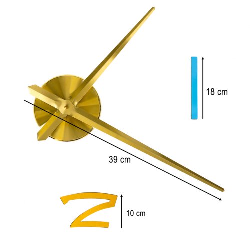 KIK KX3514 Designové nalepovací hodiny, 1 číslice, 100-120 cm 