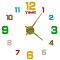 KIK KX3516 Designové nalepovací hodiny s barevnými číslicemi, 12 číslic, 80-90 cm