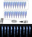 Gordon G367 Vianočné dekoratívne osvetlenie cencúle, 40 LED, modrá + ovládač
