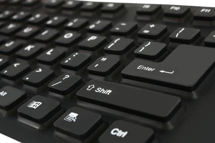 ISO 74 Silikonová klávesnice USB černá