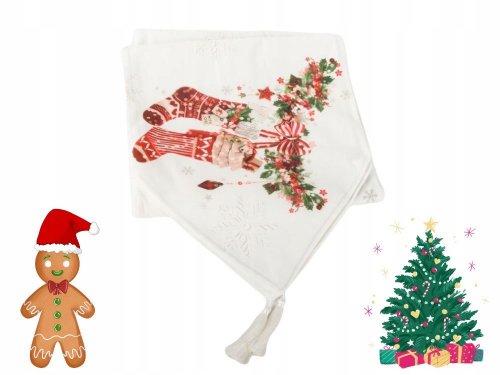 Verk 26255 Vianočný behúň na stôl 205 x 35 cm biely