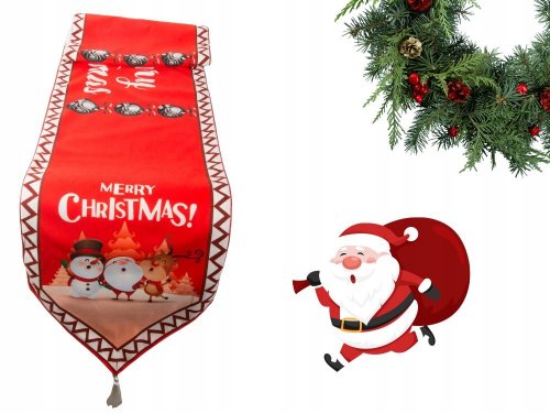 Verk 26256 Vianočný behúň na stôl 205 x 35 cm červený