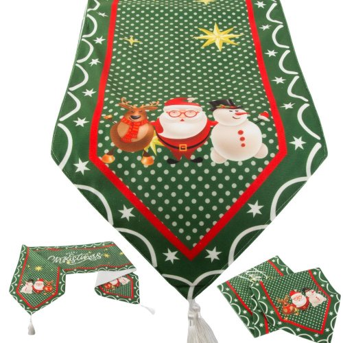 Verk 26259 Vánoční běhoun na stůl 205 x 35 cm zelený