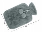 Verk 27063 Fľaša zahrievací termofor s fleecovým obalom 1,7 l šedý