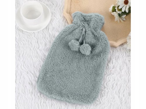 Verk 27063 Fľaša zahrievací termofor s fleecovým obalom 1,7 l šedý
