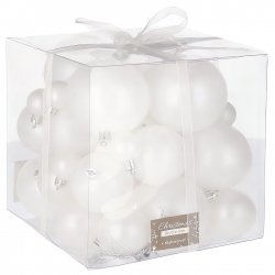 Foxter 3031 Sada vánočních baněk 50 ks, 5 cm bílé