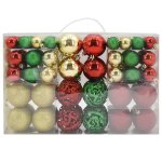 Foxter 3037 Sada vánočních baněk XXL 100 ks, barevné