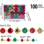 Foxter 3037 Sada vánočních baněk XXL 100 ks, barevné