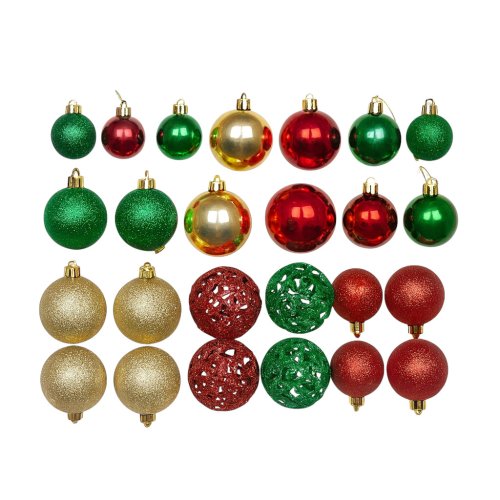 Foxter 3037 Sada vánočních baněk XXL 100 ks, barevné