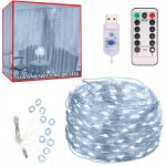 Verk 26018 Vianočný svetelný záves USB, 300 LED, diaľkové ovládanie, studená biela 3 x 3 m