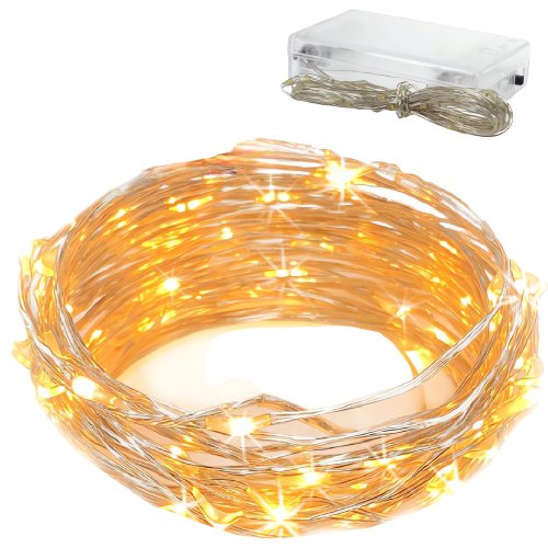 Verk 26020 Světelný řetěz na baterie 100 LED teplá bílá 10 m 