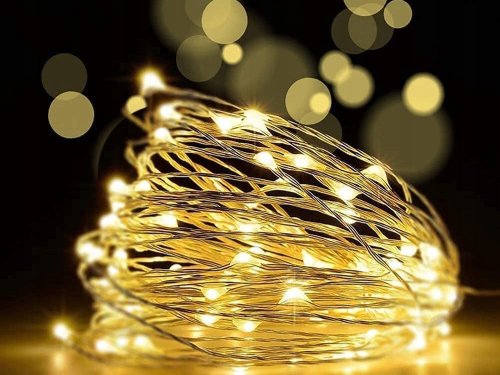 Verk 26020 Světelný řetěz na baterie 100 LED teplá bílá 10 m 