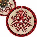 Verk 26188 Deka pod vianočný stromček 120 cm červená károvaná