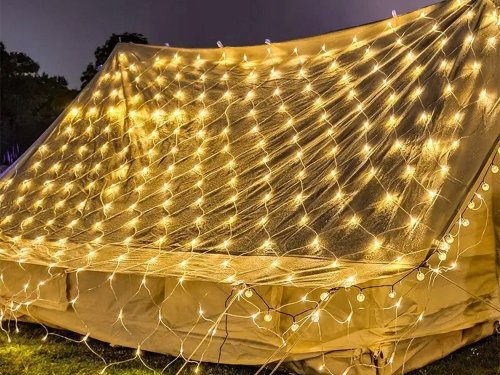 Verk 26203 Vánoční světelná síť 160 LED, USB, 2x2,6m, teplá bílá 