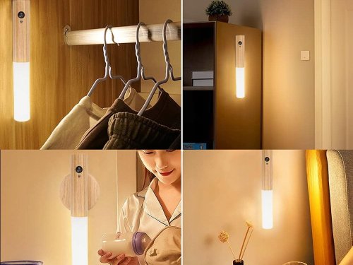 Verk 27191 Nástenná LED lampa magnetická s pohybovým senzorom svetlo hnedá