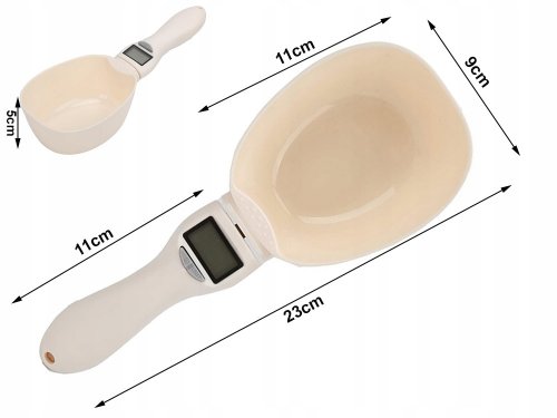 Verk 07237 Digitálna lyžica s váhou 0,1-800g béžová