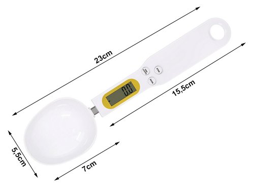 Verk 07238 Digitální lžíce s váhou 0,1-500g bílá