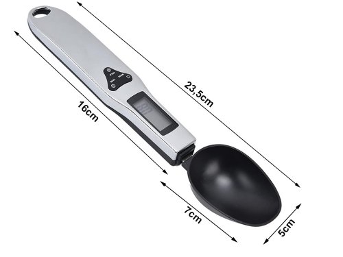Verk 07240 Digitální lžíce s váhou 0,1-500g černá