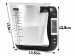 Verk 07242 Digitálna kuchynská odmerka 1kg/1g, čierna