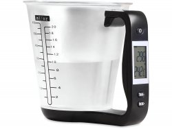Verk 07242 Digitálna kuchynská odmerka 1kg/1g, čierna