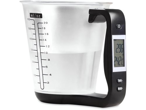 Verk 07242 Digitálna kuchynská odmerka 1kg/1g, čierna