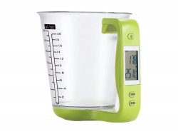 Verk 07242 Digitálna kuchynská odmerka 1kg/1g, zelená