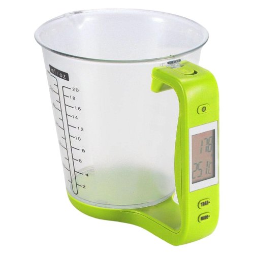 Verk 07242 Digitální kuchyňská odměrka 1kg/1g, zelená