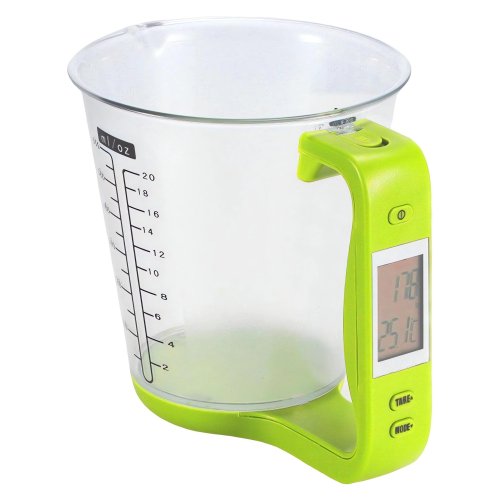 Verk 07242 Digitální kuchyňská odměrka 1kg/1g, zelená
