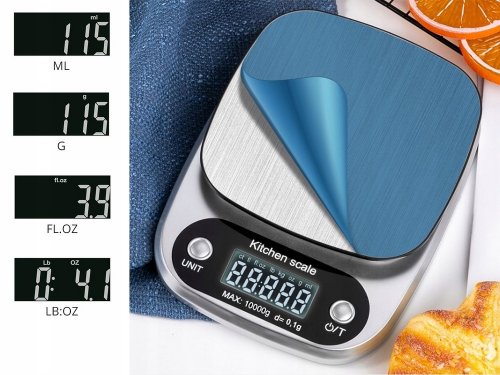 Verk 17138 Digitální kuchyňská váha 10 kg, stříbrná