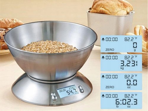 Verk 17142 Kuchyňská váha digitální 5kg/1g, stříbrná